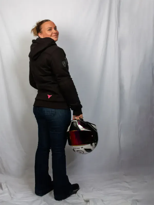 Bullfighter Atlas Dame Hoodie, svart/rosa