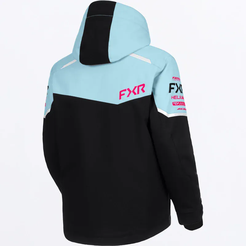 FXR Yth Helium Jakke 27, black/maui blue/razz