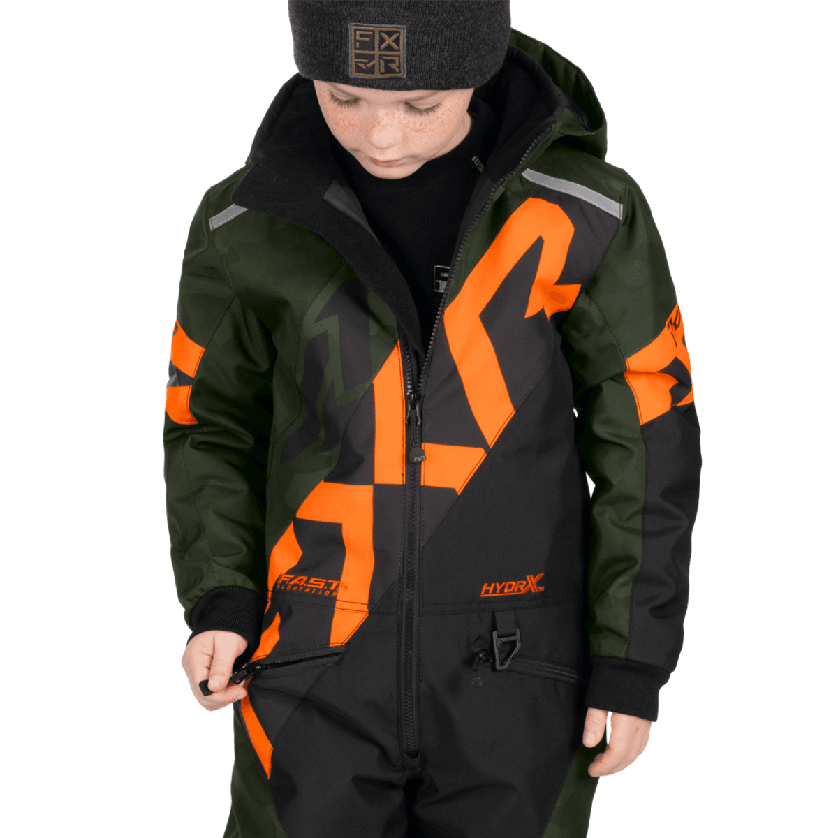 FXR Ch Cold Cross CX Monosuit 26, army camo/orange