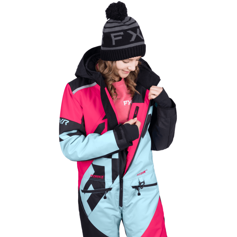 FXR Yth Cold Cross CX Monosuit 26, maui blue/razz
