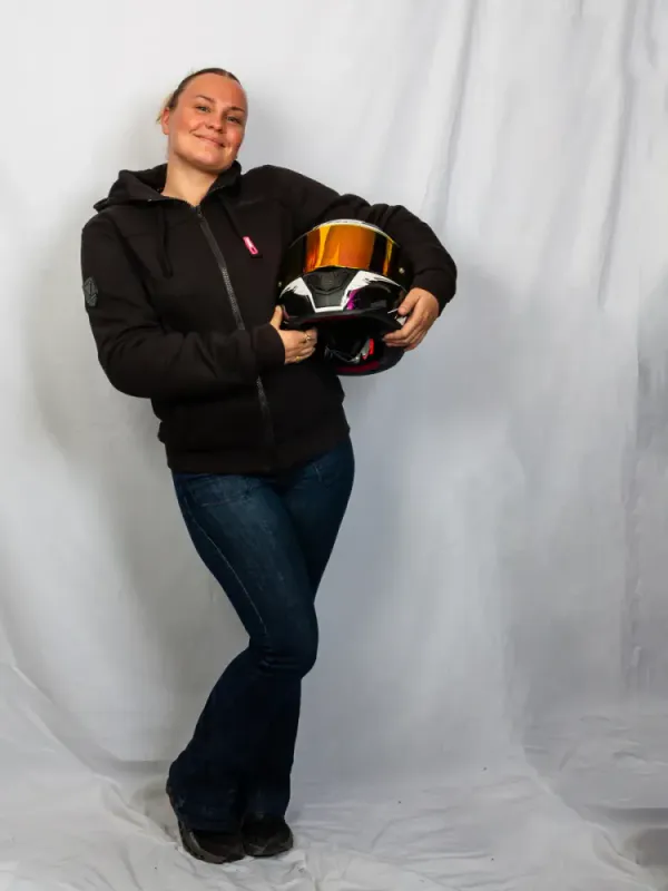 Bullfighter Atlas Dame Hoodie, svart/rosa