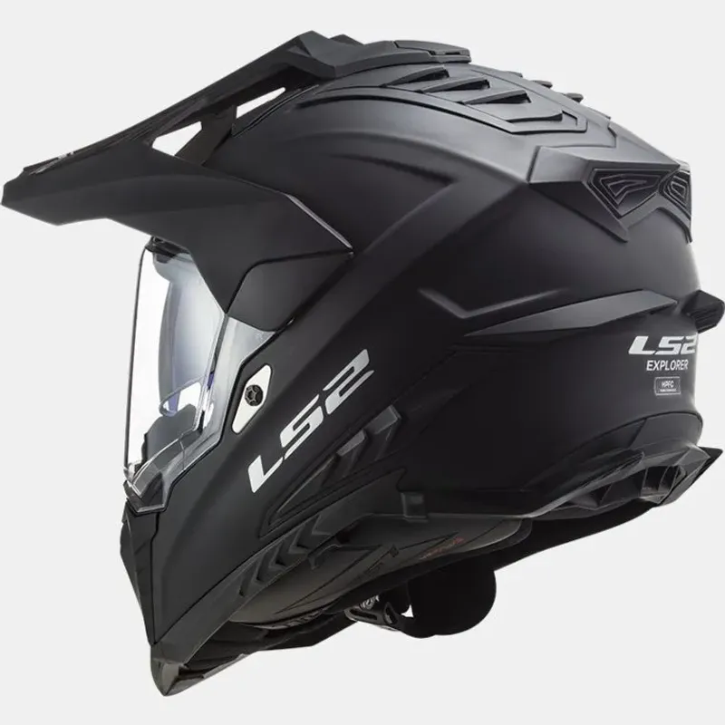 LS2 MX701 Explorer Solid Endurohjelm, matt svart 