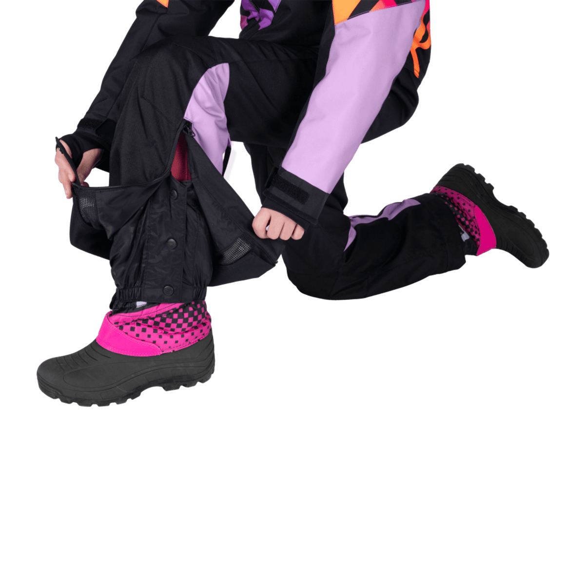 FXR Yth Cold Cross CX Monosuit 26, black/lilac glow