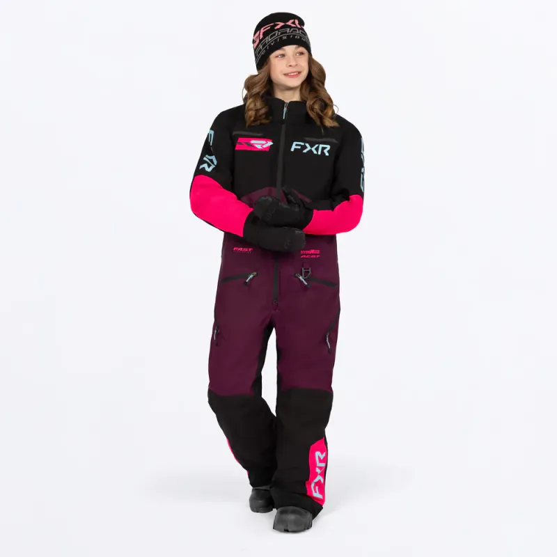 FXR Yth Vertical Monosuit 27, plum/razz/maui