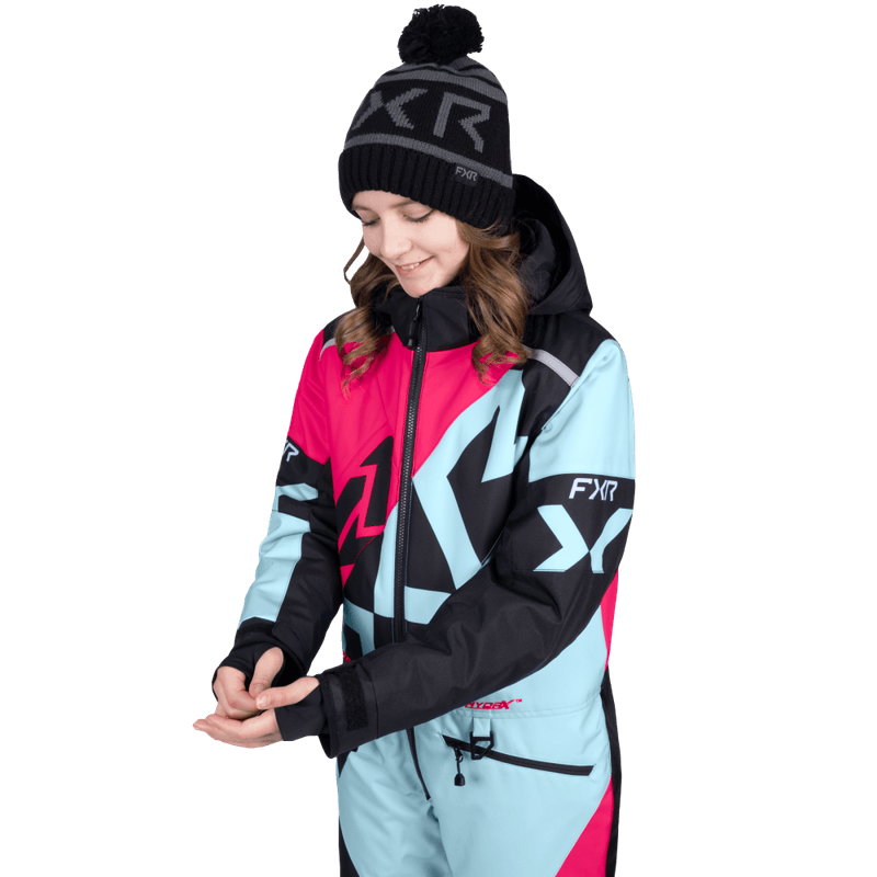 FXR Yth Cold Cross CX Monosuit 26, maui blue/razz