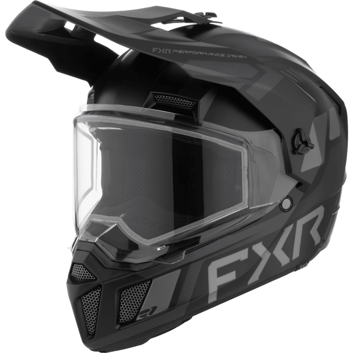 FXR Youth Clutch X Helmet W/Dual Shield 26, black ops